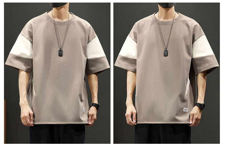 夏季新爆款港风拼色短袖大童青少年T恤学生打底气质简单潮牌小众详情25