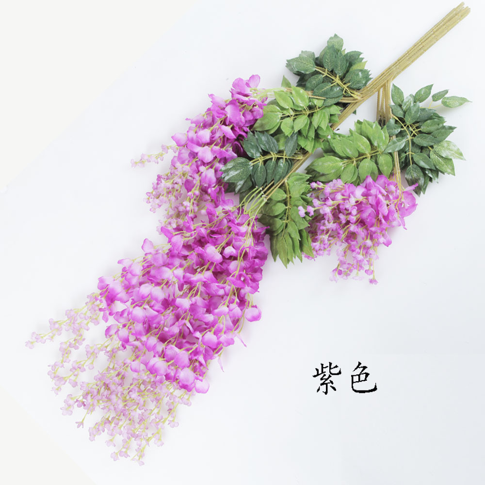 110CM simulated wisteria flower, simulated bean flower branch, bean flower strip, simulated wisteria hanging, simulated bean flower branch, wisteria strip pic 6