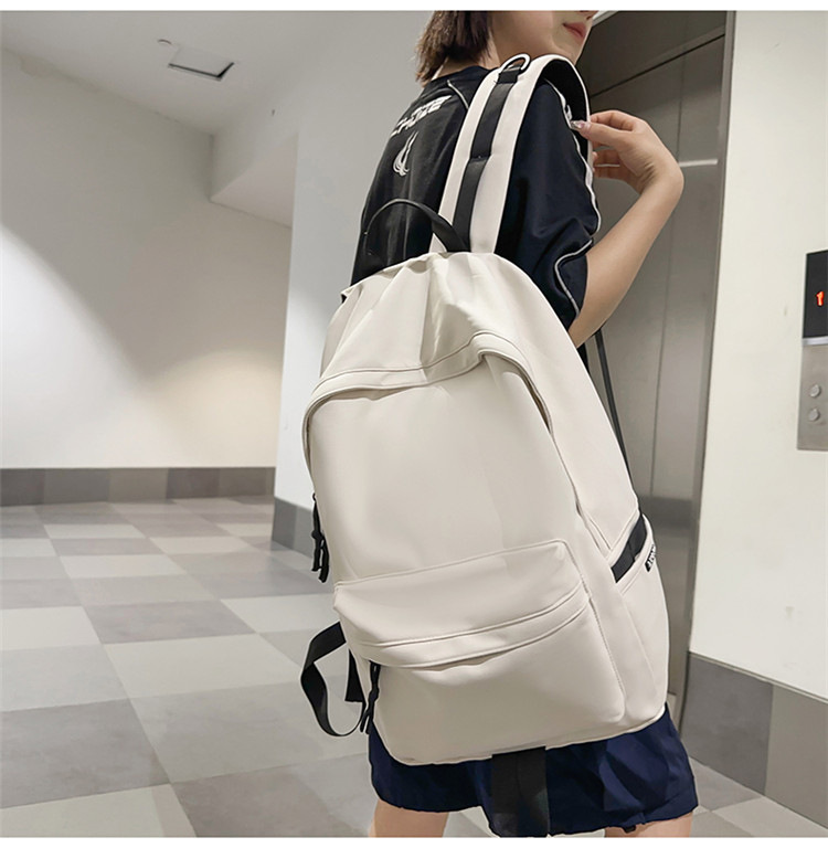 跨境2024新款男简约高中大学生双肩包女休闲大容量初中生旅行背包详情28