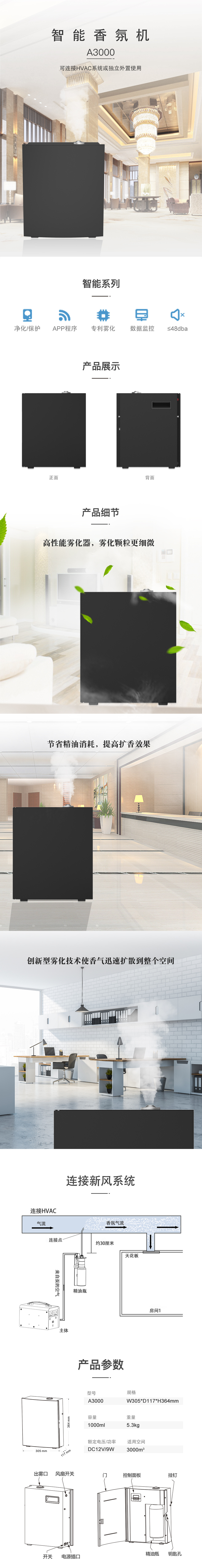 Hotel fragrance machine, external aroma diffuser, fresh air system, spray machine, bar and shopping mall aroma diffuser, essential oil diffuser pic 1