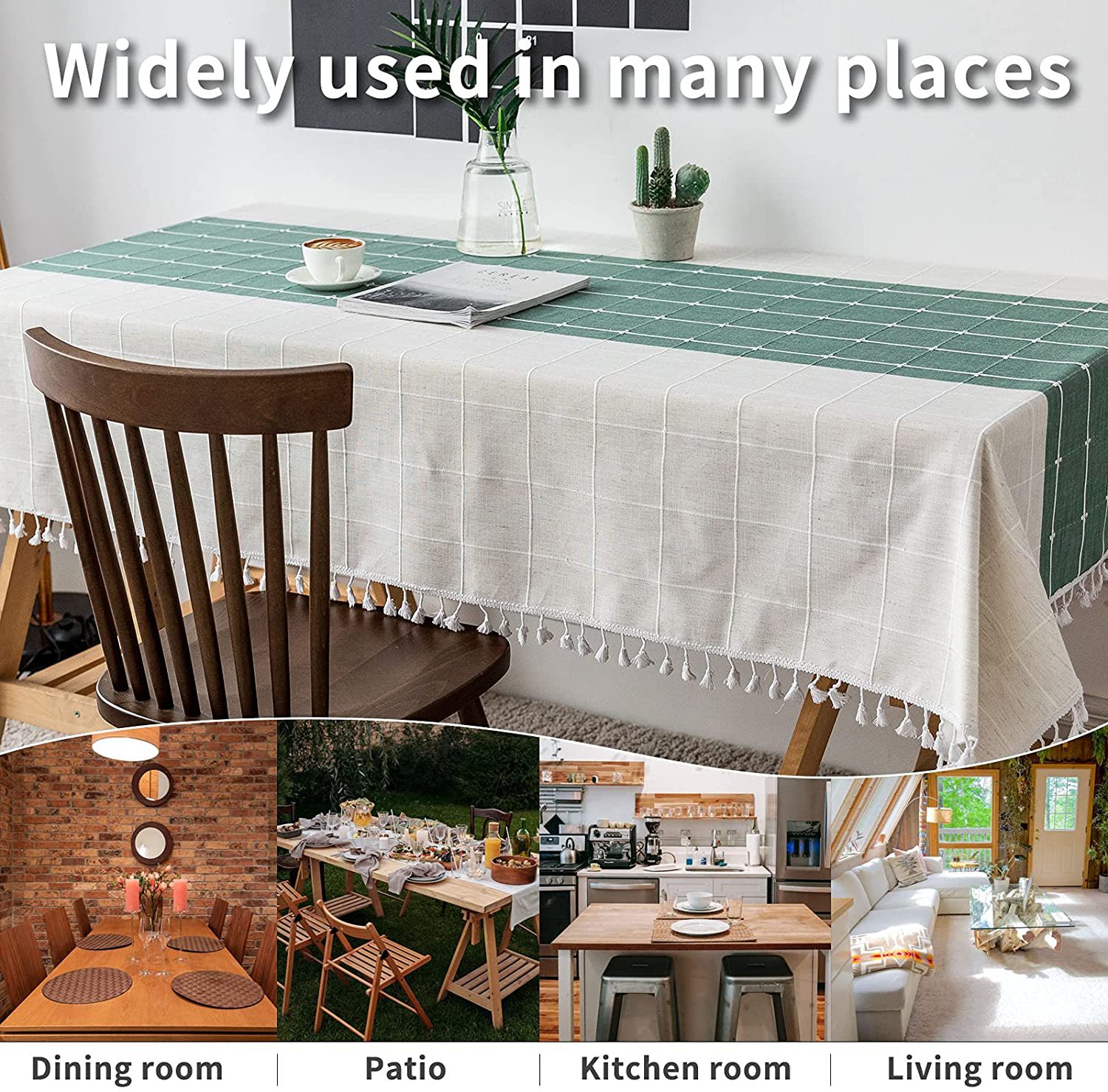 Cross-border northern European rectangular tablecloth, cotton, linen, linen decoration party, German, French, British coverings, wrinkle-free tablecloths pic 14