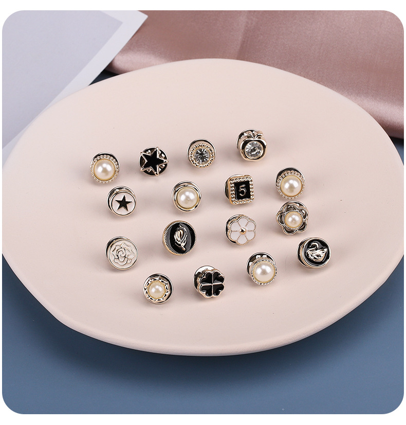 国潮 旗袍百花图案梅兰竹菊免缝纽扣暗扣女士防走光详情8