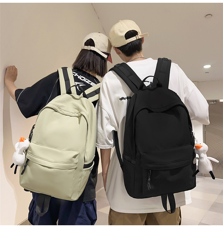 跨境2024新款男简约高中大学生双肩包女休闲大容量初中生旅行背包详情16