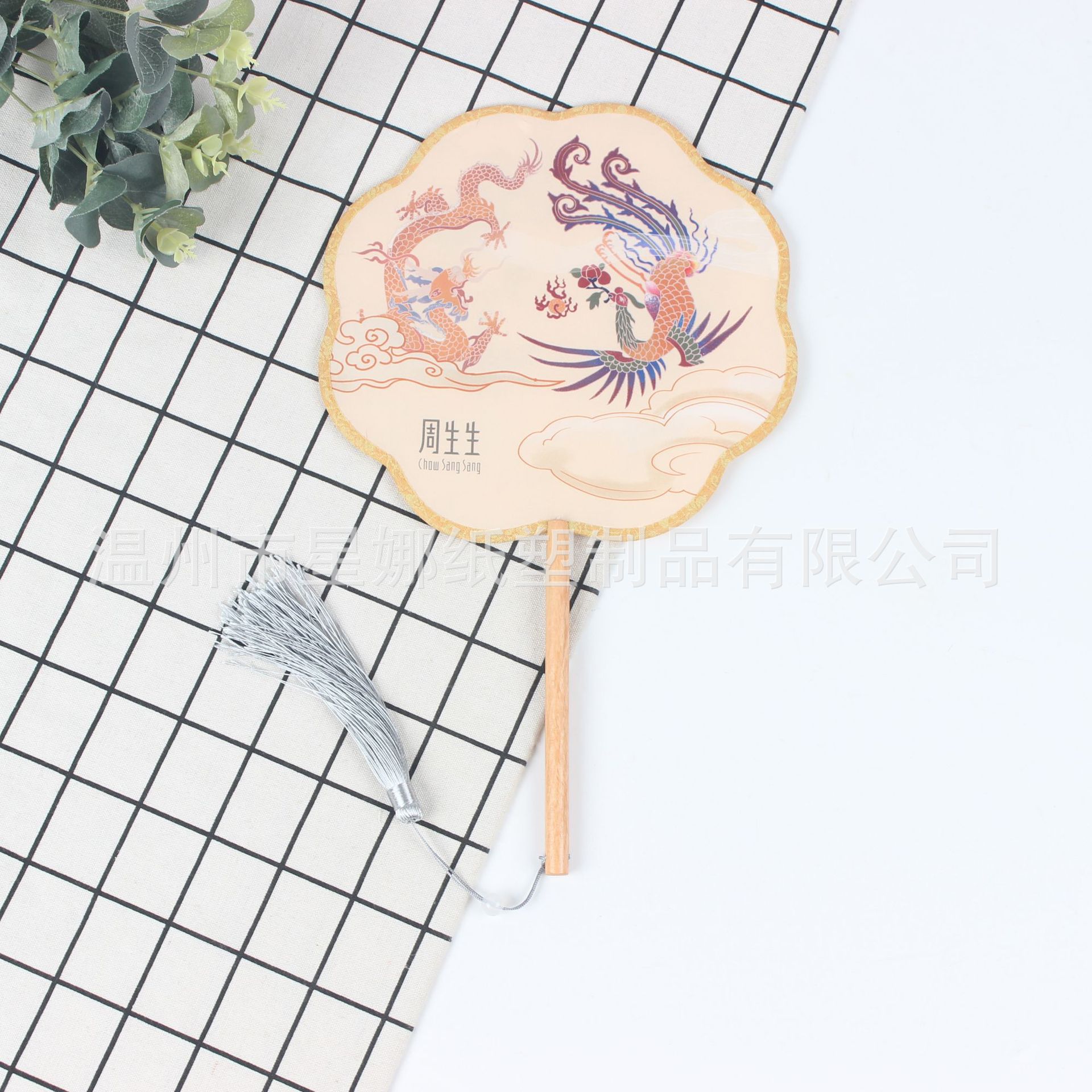 古风扇子企业团扇圆扇中国风蒲扇汉服刺绣宫廷团扇直供详情14