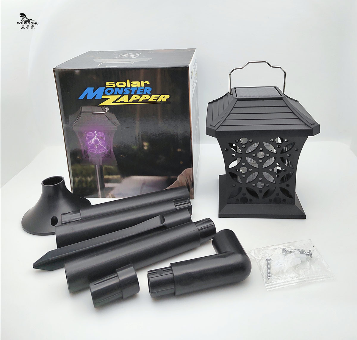 New solar lamp column head lamp, mosquito-killing lamp, household fence, outdoor landscape, waterproof garden and courtyard lamp pic 17