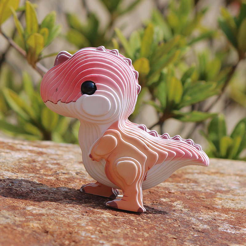 恐龙纸质3D立体拼图小学生手工益智DIY纸拼模潮玩盲盒拼装玩具详情8