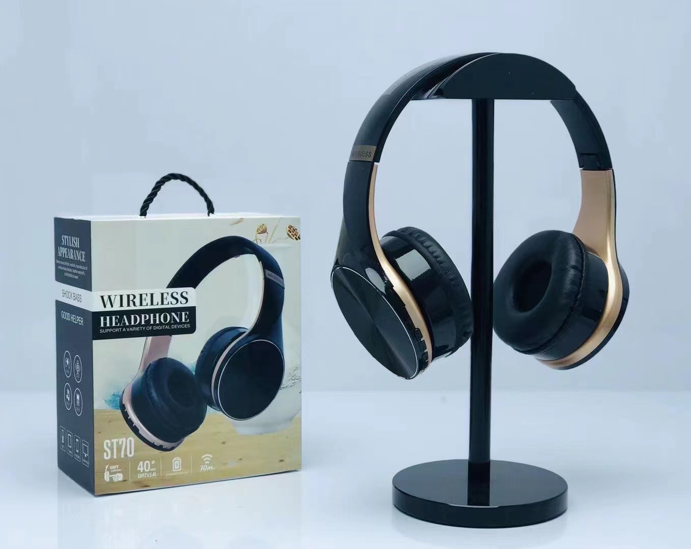 Cross-border new over-ear Bluetooth wireless headphones ST70 foldable gaming headset sports headphones manufacturer pic 9