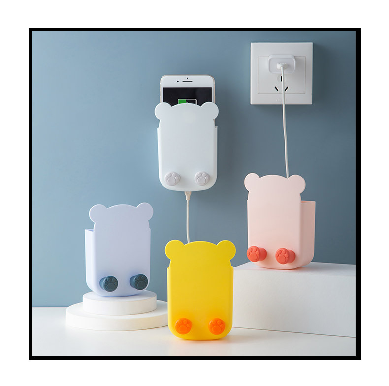 No-punch air conditioner remote control storage box, wall-mounted bedside rack, wall-mounted no-punch mobile phone storage and placement pic 16