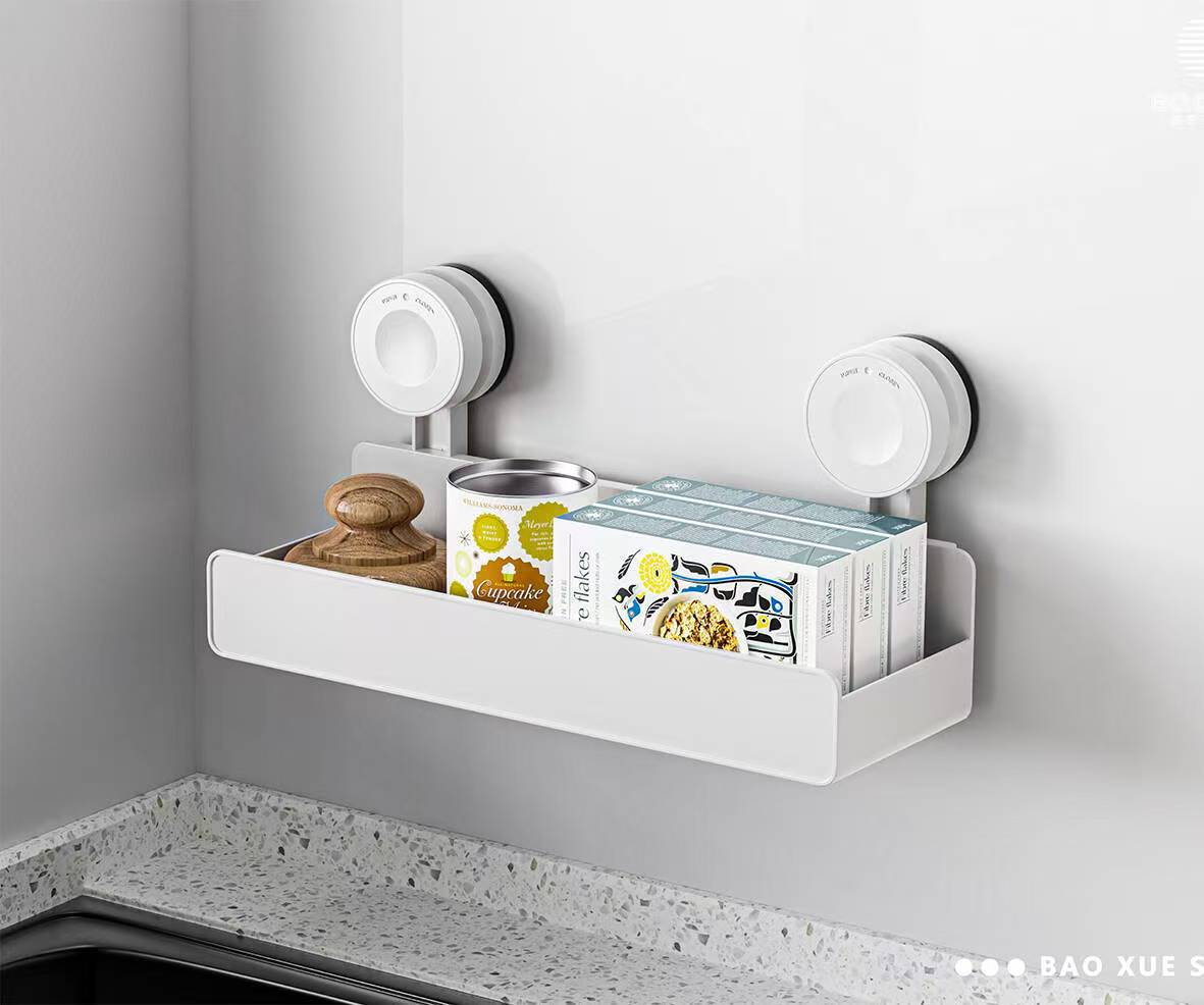 Cosmetic storage box, high-end bathroom without drilling, fixed rack, suction cup storage rack, strong adsorption type pic 3