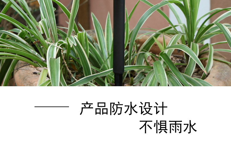 跨境五金铁艺花纹镂空太阳能LED感应火焰灯地插花园别墅户外装饰详情22