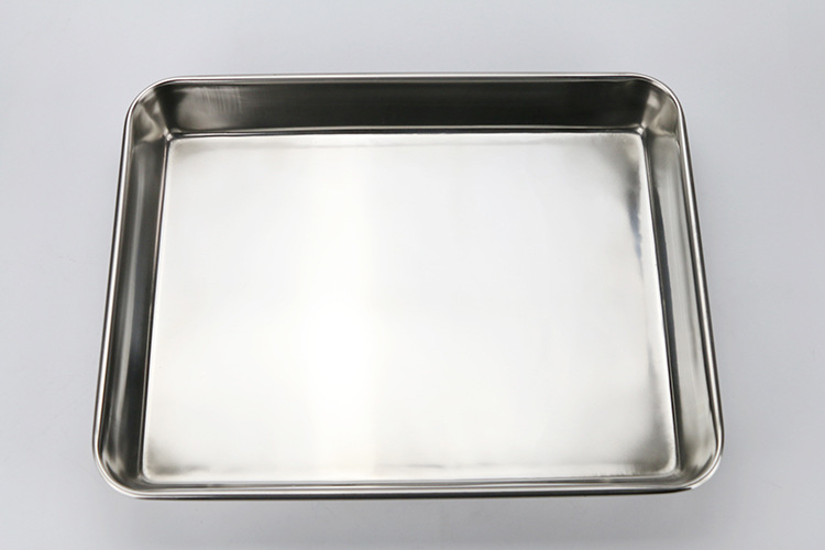 Factory direct sales of stainless steel towel trays, non-magnetic multi-purpose rectangular trays, trays, square trays, steaming trays, hotels pic 5