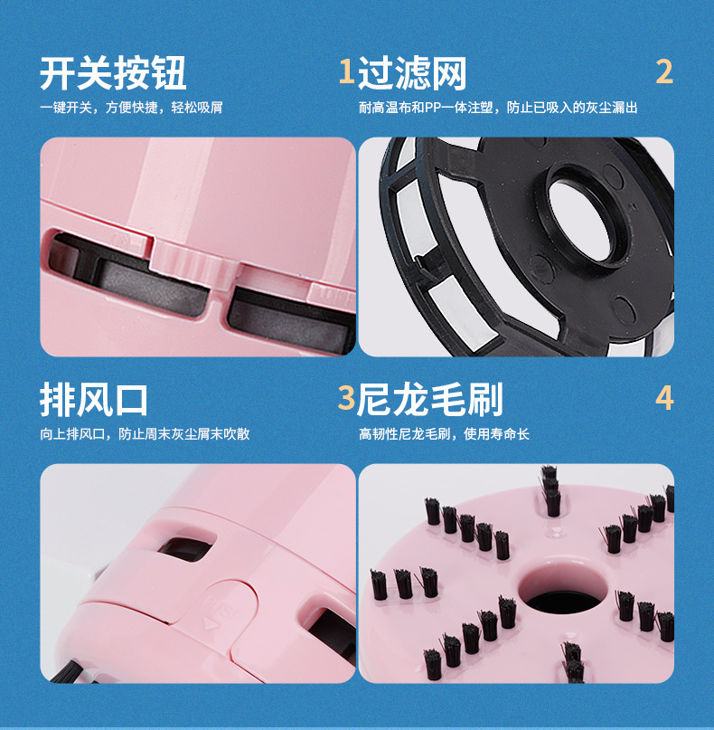 Astronomical 8050 Desktop Mini Vacuum Cleaner, creative cartoon home, office and car vacuum cleaner, desktop dust removal pic 10