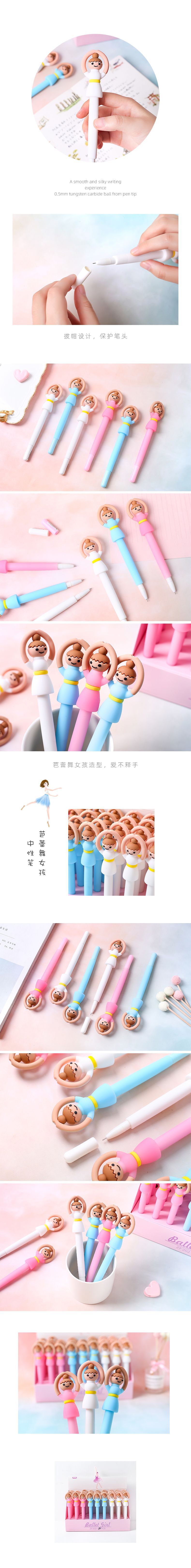 Zhongfan ZF2021 Ballet Girl Gel Pen Custom Creative Cartoon-shaped Pen Student Stationery Wholesale pic 2