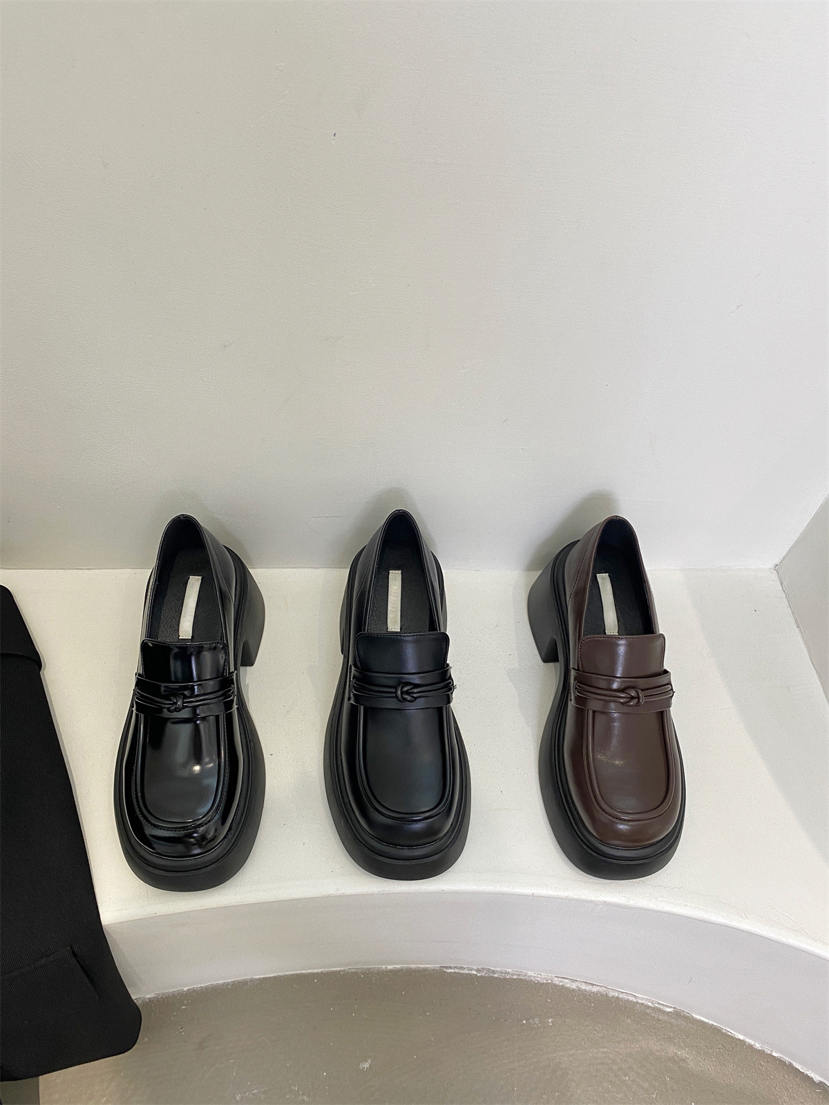 厚底松糕小皮鞋2023新款秋季单鞋女日系JK粗跟乐福鞋详情19