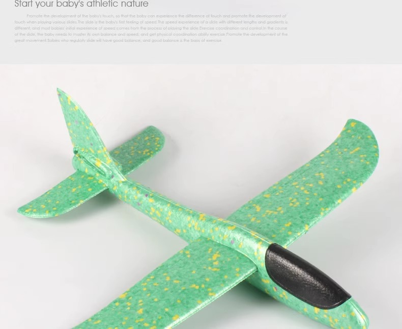 49cm大号发光泡沫飞机批发夜市手抛回旋飞机模型户外仿真航模玩具详情20