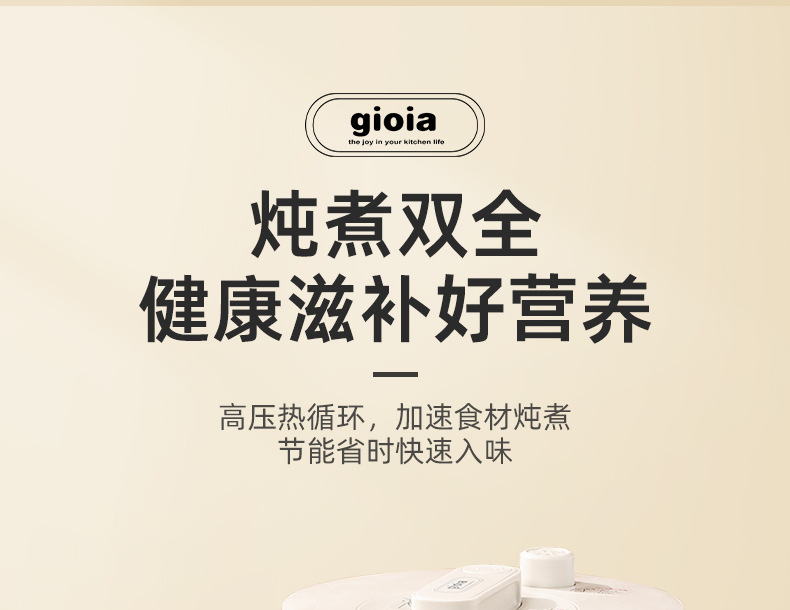 gioia multi-functional 2.5L pressure cooker, mini touch rice cooker and smart electric stew pot pic 1