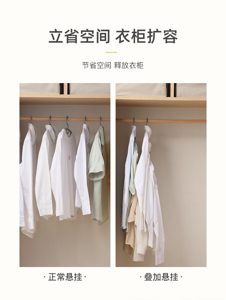 家用晾衣架防滑宽肩衣架成人衣挂干湿两用学生收纳衣撑塑料宽衣架详情4