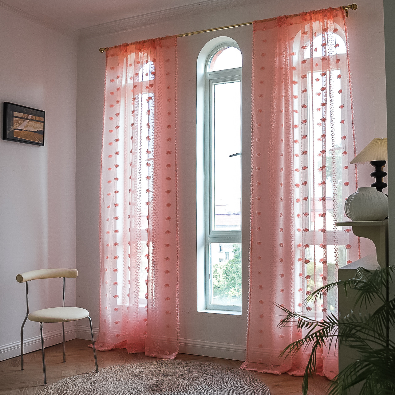 Cross-border best-selling Instagram influencer finished yellow niche light and thin window screen for living rooms and bedrooms. Manufacturer pic 15