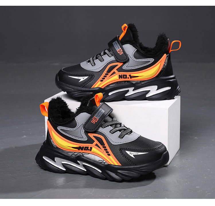 男童鞋子2024秋冬季新款加绒保暖中大童鞋儿童防滑棉鞋学生运动鞋详情26