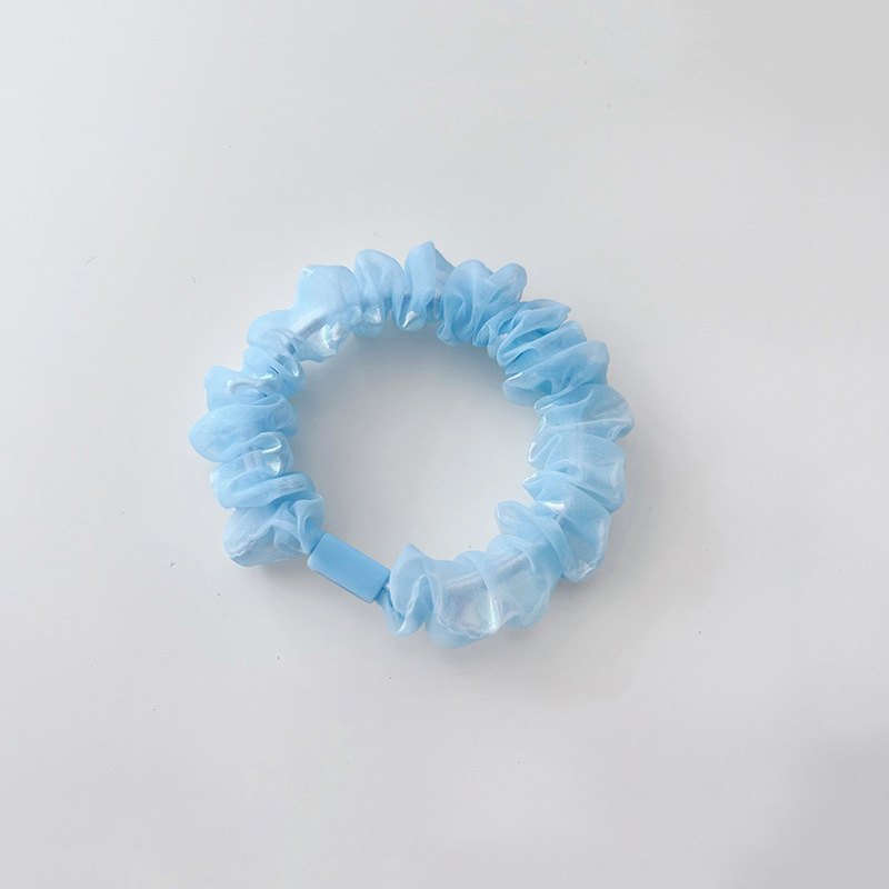 印花小肠发圈高级感少女马尾皮筋超仙网纱头绳清新糖果色发绳森系详情9