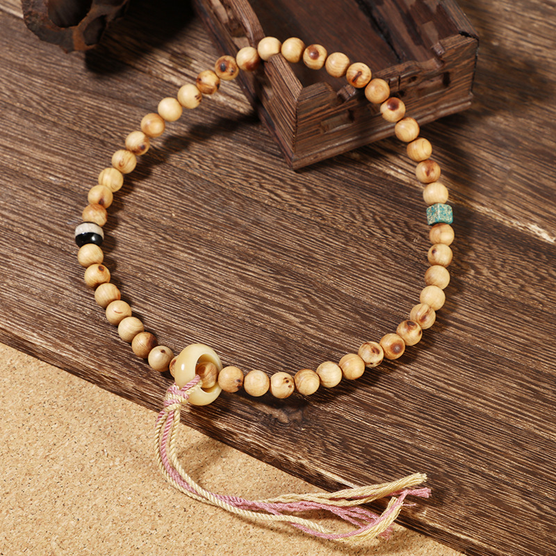 Taihang Cliff cypress tumor scar material round bead bracelet, aged high-oil old material, hand-held Buddhist bead bracelet, Bodhi single and double circle cultural play pic 8