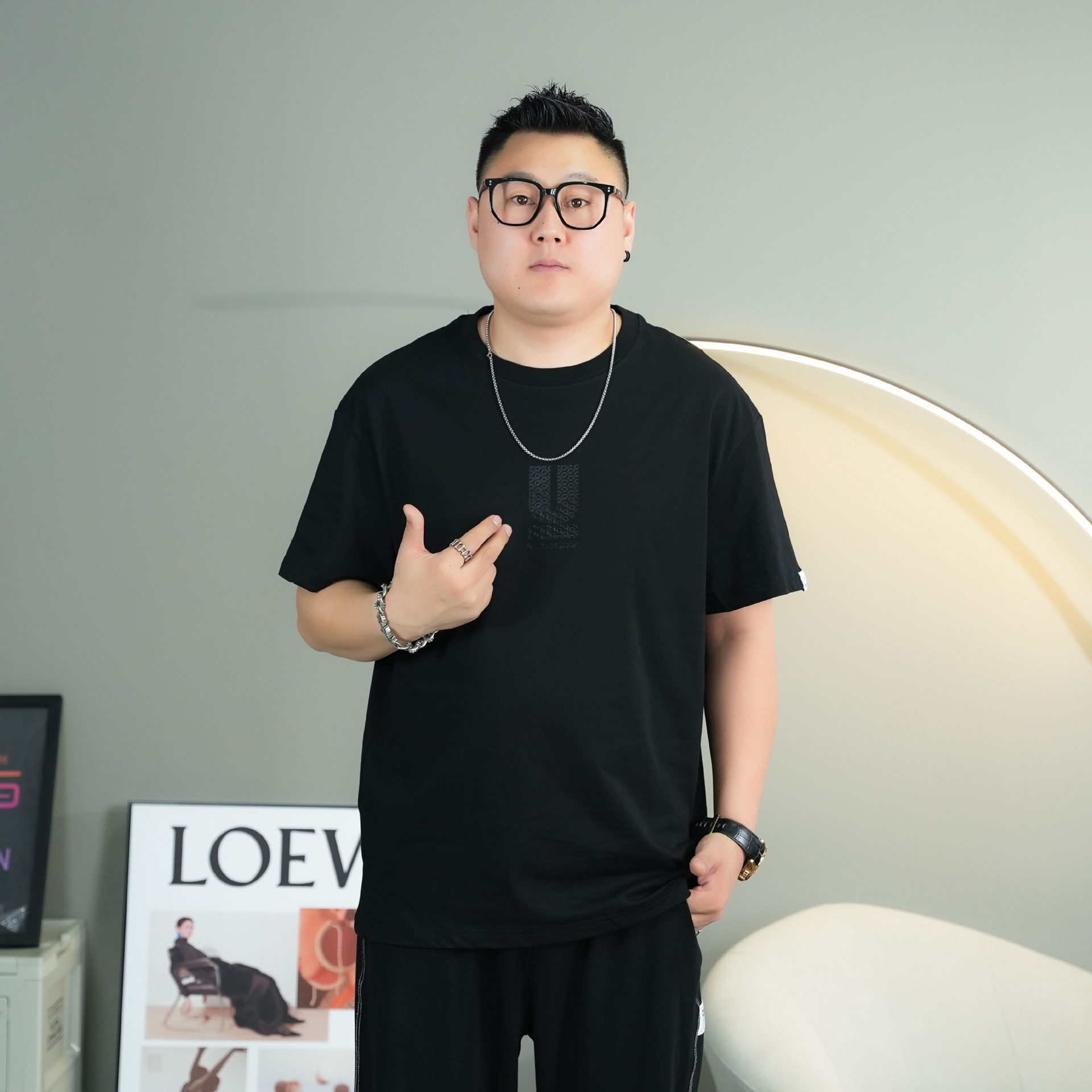 胖蝈蝈大码短袖男款夏季宽松大码t恤男加肥加大男士休闲子半袖详情18