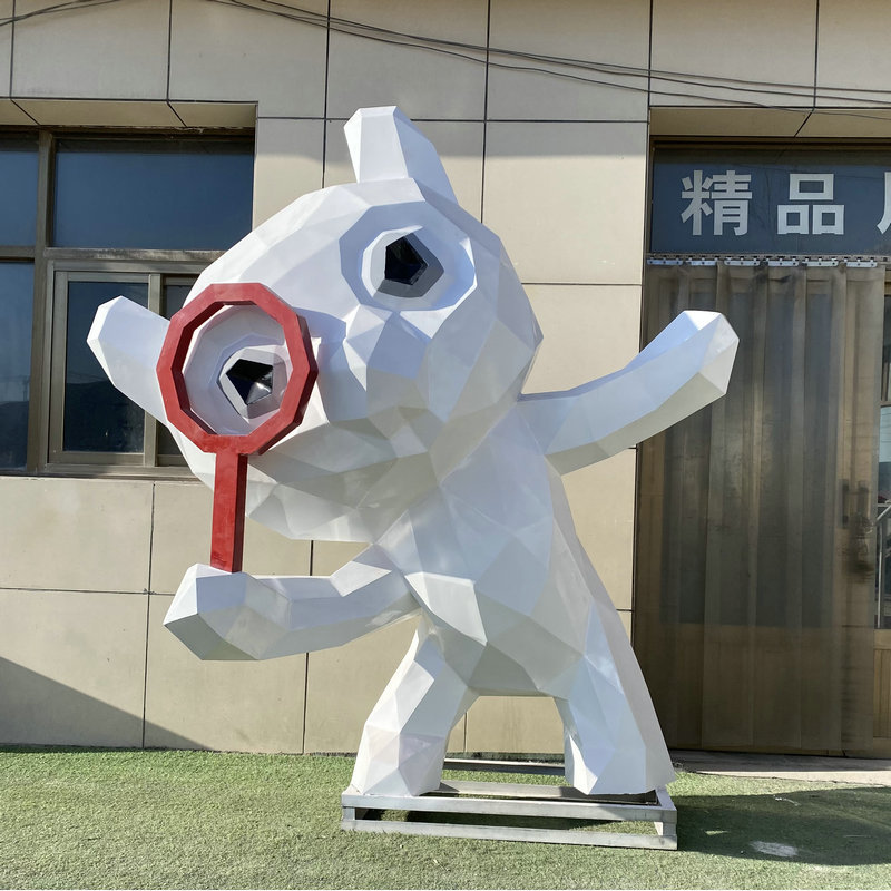 不锈钢雕塑镜面花纹动物编制镂空天鹅户外景观不锈钢雕塑定 制详情14