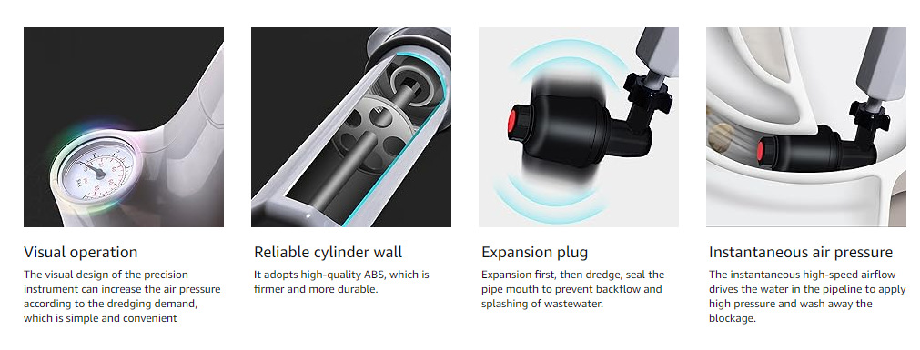 9合1空气柱塞适用于马桶马桶柱塞排水柱塞高压厨房浴室排水管浴缸详情4