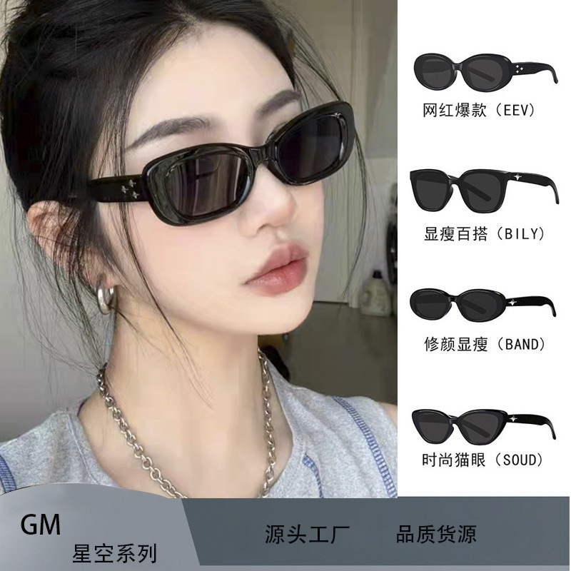 新款时尚墨镜女夏防紫外线男士开车专用高级感gm偏光太阳镜黑框潮详情20