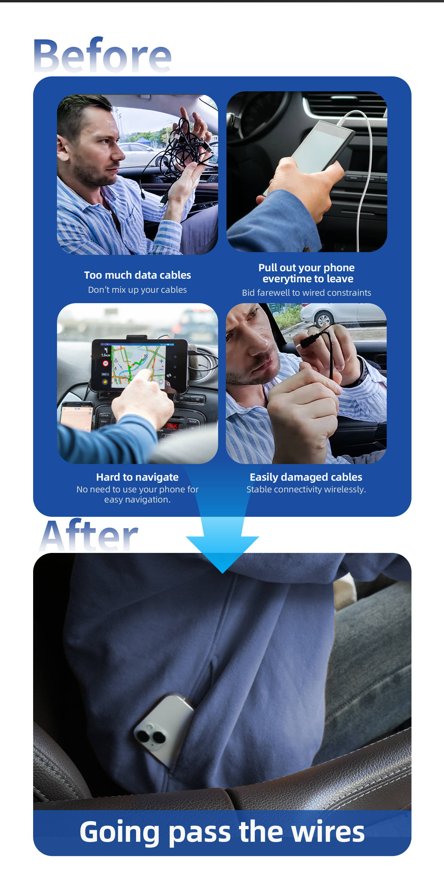 新品CA360三通道有线转无线CarPlay盒子airplay+Android详情5