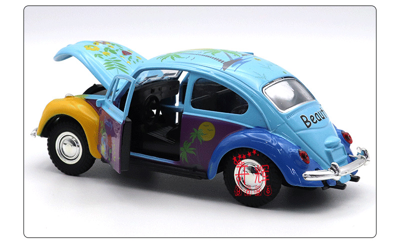 Crossover 1:32 puerta triple graffiti escarabajo modelos de coches antiguos juguetes para niños coches de balón juguetes para niños pic 16
