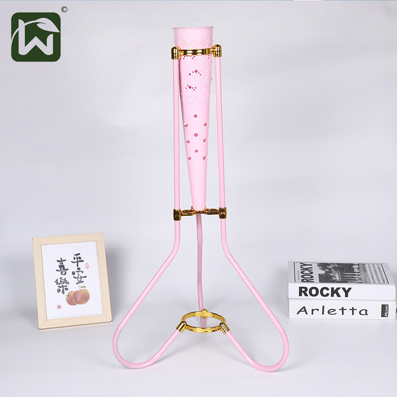 Wedding welcome corridor flower stand, passageway flower basket, rose iron basket, small cultural scene decoration props, basket supplies pic 17