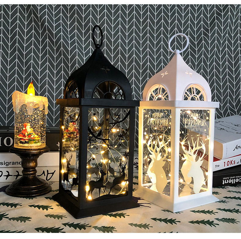 Wholesale LED light strings, plastic Christmas deer wind lanterns, Christmas tree wind lanterns, festival creative decorative hanging ornaments, cross-border exclusive supply pic 8
