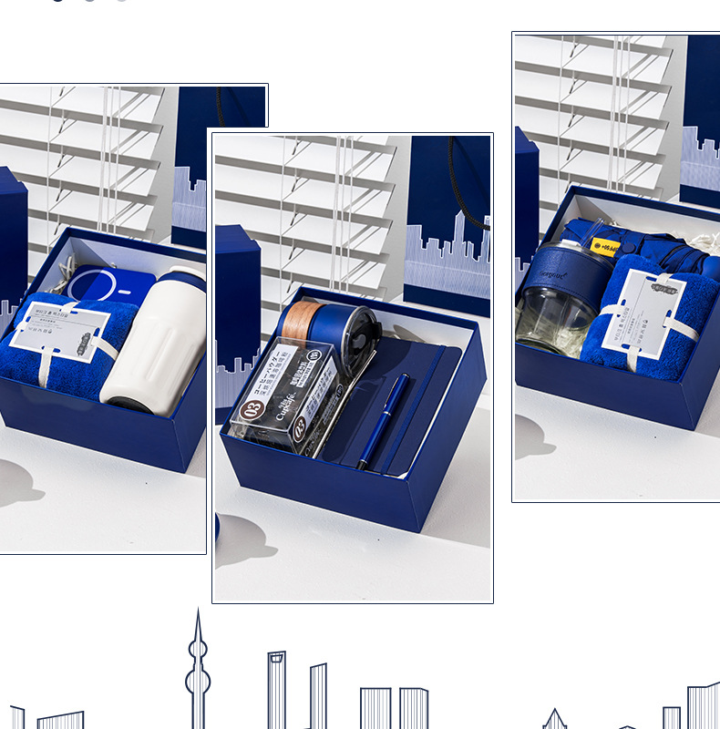 Customized logo sets for company event business gifts, practical coffee cups and gift boxes for customers and employees at the opening pic 11