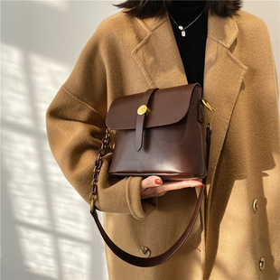 Lychee pattern platinum bag 2021 new style Kelly bag for brides, wedding bags and women, large capacity hand-held bag, shoulder crossbody, soft surface pic 5