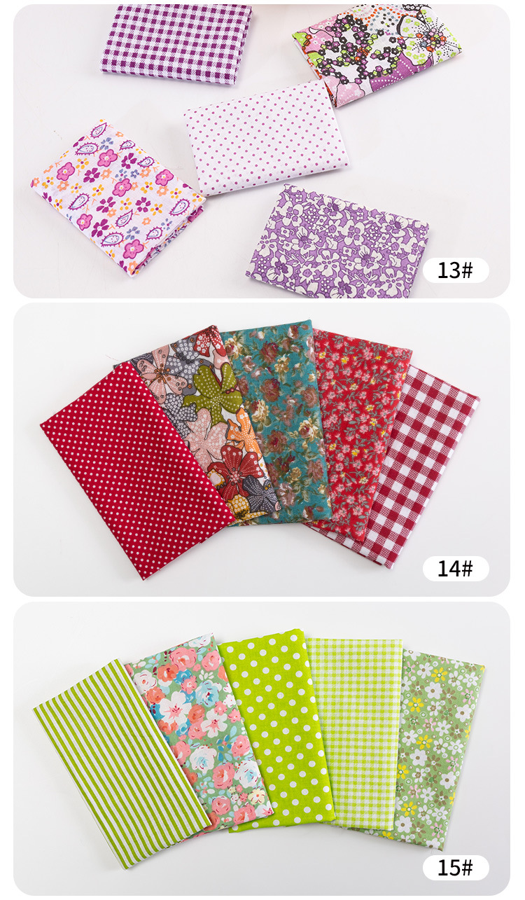 拼布布组纯棉平纹碎花布料 布头玩具碎花面料批发跨境diy手工拼布详情20