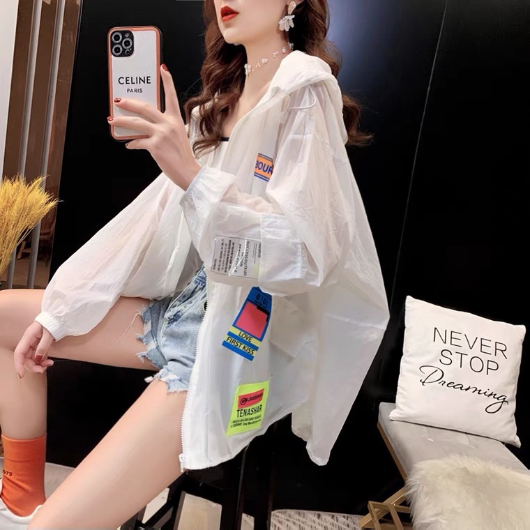 Candy-colored sun-protective clothing for women, mid-length summer 2021 new style loose light jacket, breathable sun-protective shirt, sun-protective clothing pic 10
