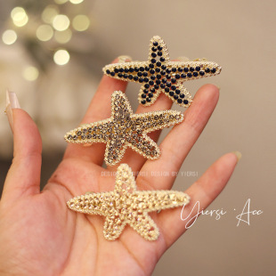 新款跨境水钻合金发夹碎发刘海夹一字夹少女小清新侧边发卡发饰详情6