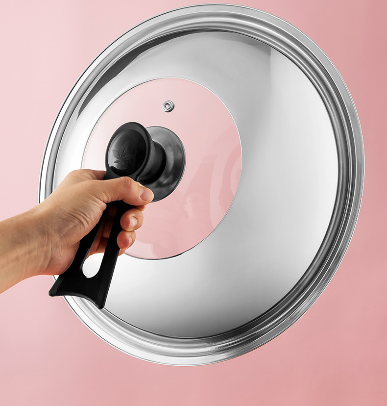 Factory wholesale stainless steel pot LIDS, wok visual combination LIDS, large pot LIDS, household flat-bottomed stir-frying pot LIDS, consignment pic 25