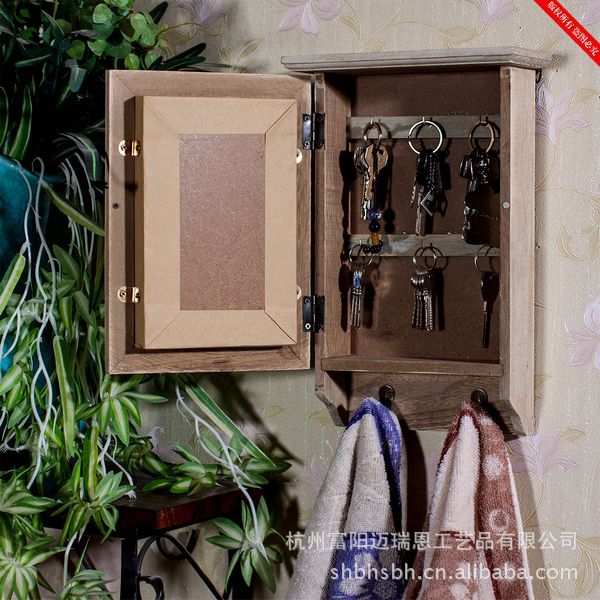 欧式木制钥匙盒 挂钩工艺品 海洋收纳盒 壁挂 MA07071详情31