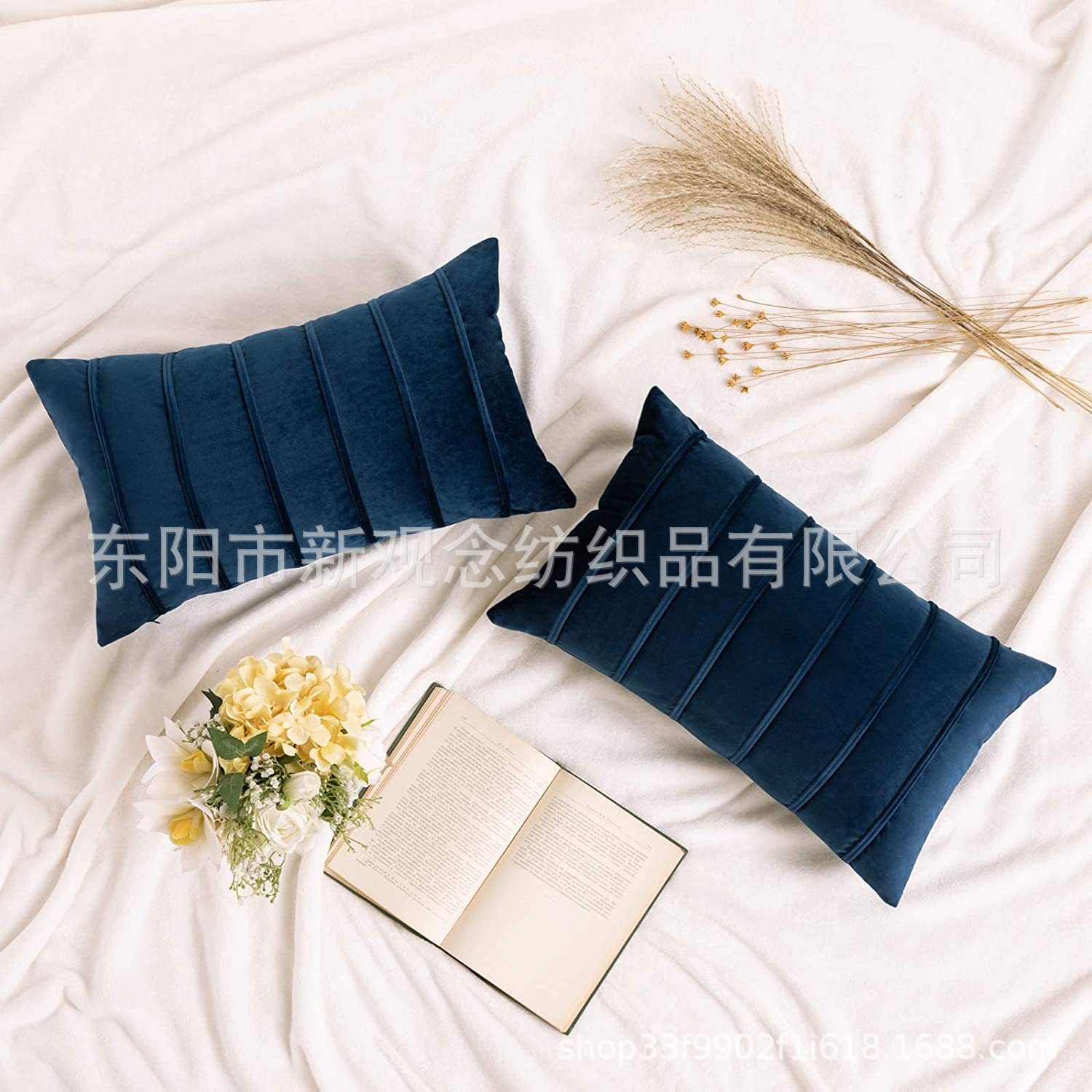 Wholesale factory direct sales of new Dutch velvet waist pillow, velvet throw pillow, light luxury pressure rope, creative throw pillow cover and cushion pic 20