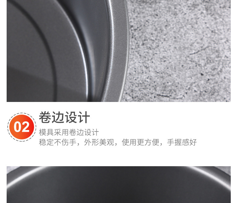 圆直形南瓜烘焙模具 家用烤箱蛋糕DIY南瓜模 平底中空圆形蛋糕模详情4