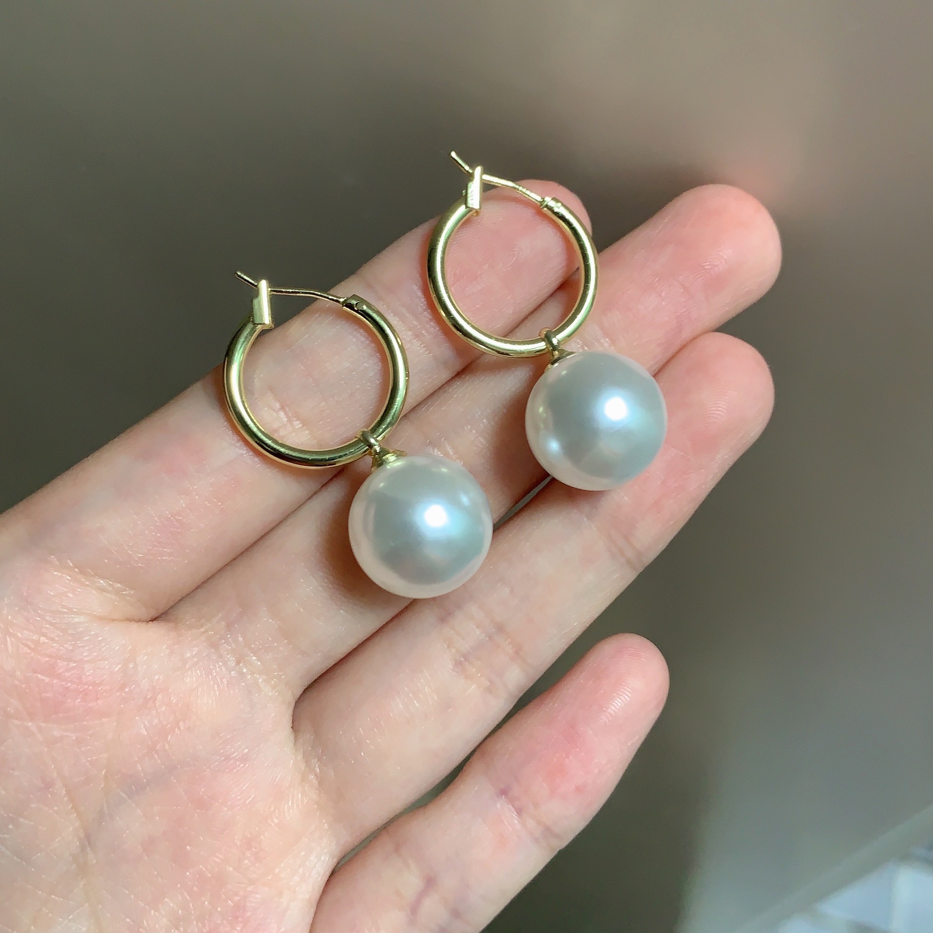 2024新款爆款珍珠耳饰女纯银小众设计感高级耳坠圆脸气质耳扣耳环详情16