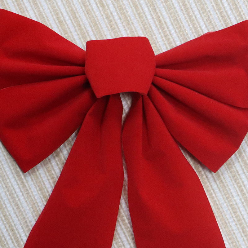 Wholesale red velvet fabric bows, Christmas decorative bows, red bows, Christmas bows pic 8