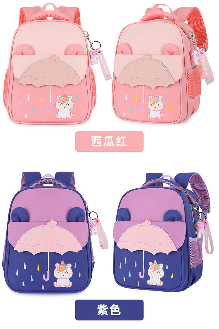 New color-matched cartoon backpack for middle and large classes of primary school students, as well as backpacks for boys and girls in preschool classes pic 26