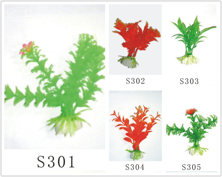 批发仿真塑料小号水草 水族箱装饰塑料草 宝杰外贸出口塑料小草详情24
