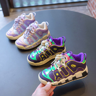 儿童AJ童鞋2022年秋冬款女童加绒高帮运动鞋二棉男童休闲板鞋潮牌详情9