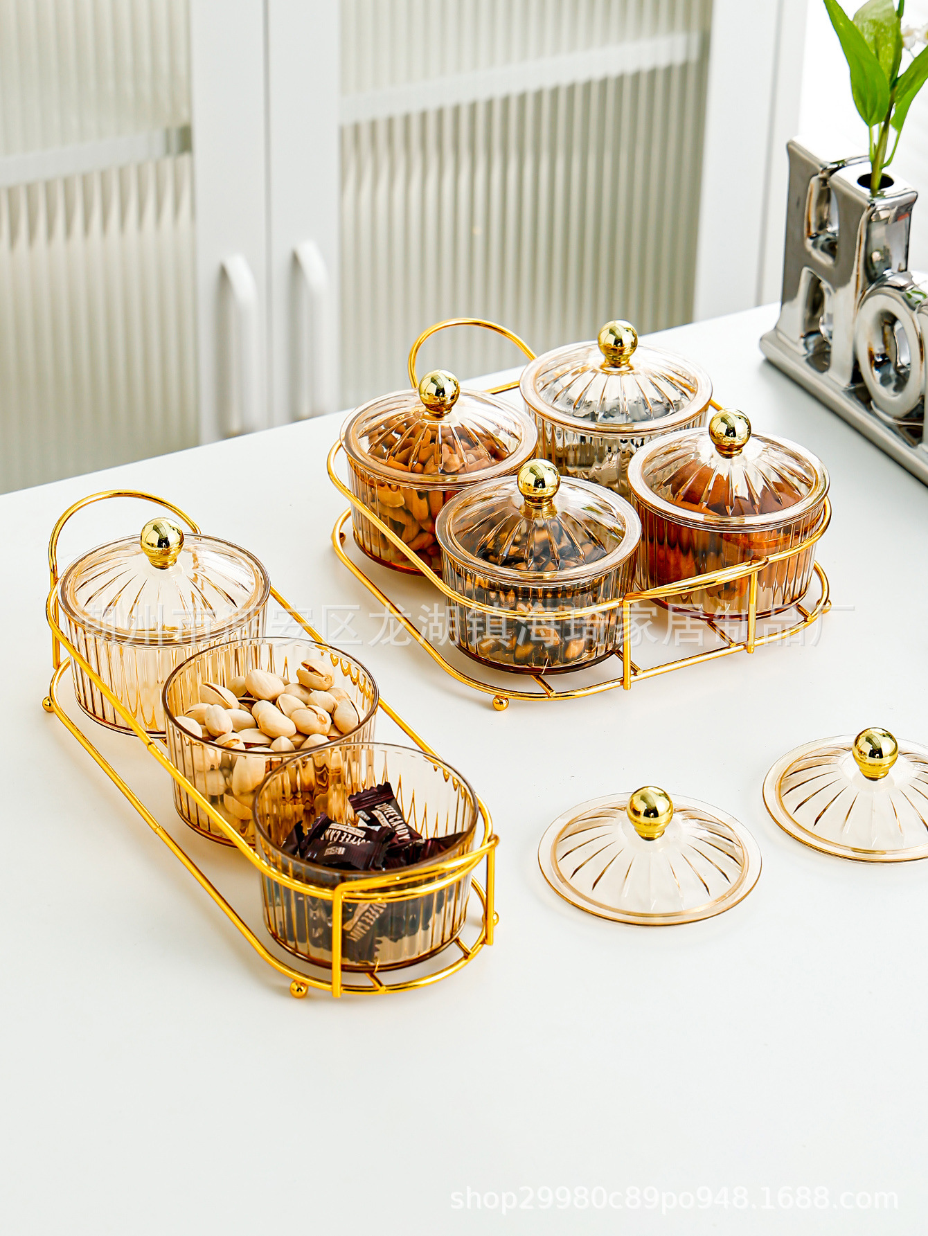 轻奢水果盘家用客厅茶几零食摆放盘高档分格果盘坚果干果盘糖果盘详情8