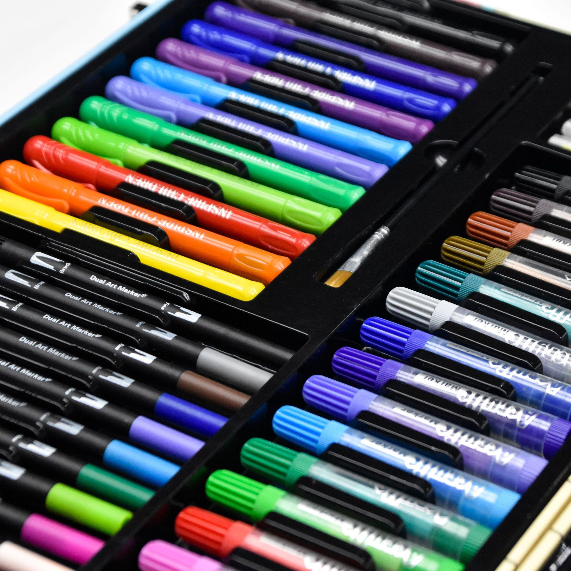 61儿童节礼物比鲁斯联名156PCS小学生水彩画笔精美礼盒套装详情4