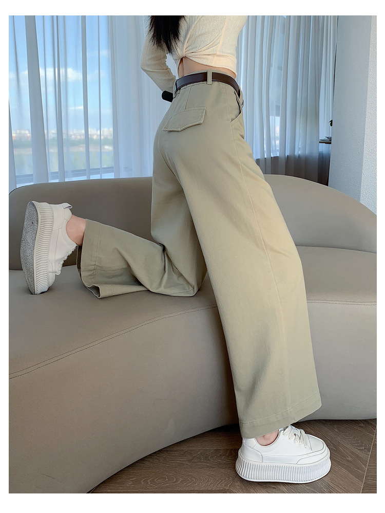 法式八分九分天丝棉阔腿牛仔裤女秋季新款小个子宽松显瘦直筒裤详情37